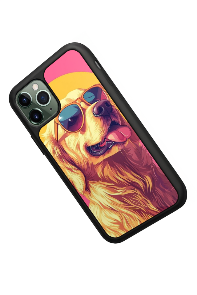 iPhone 11 Pro Uyumlu Golden Kopek Tasarımlı Glossy Premium Kılıf