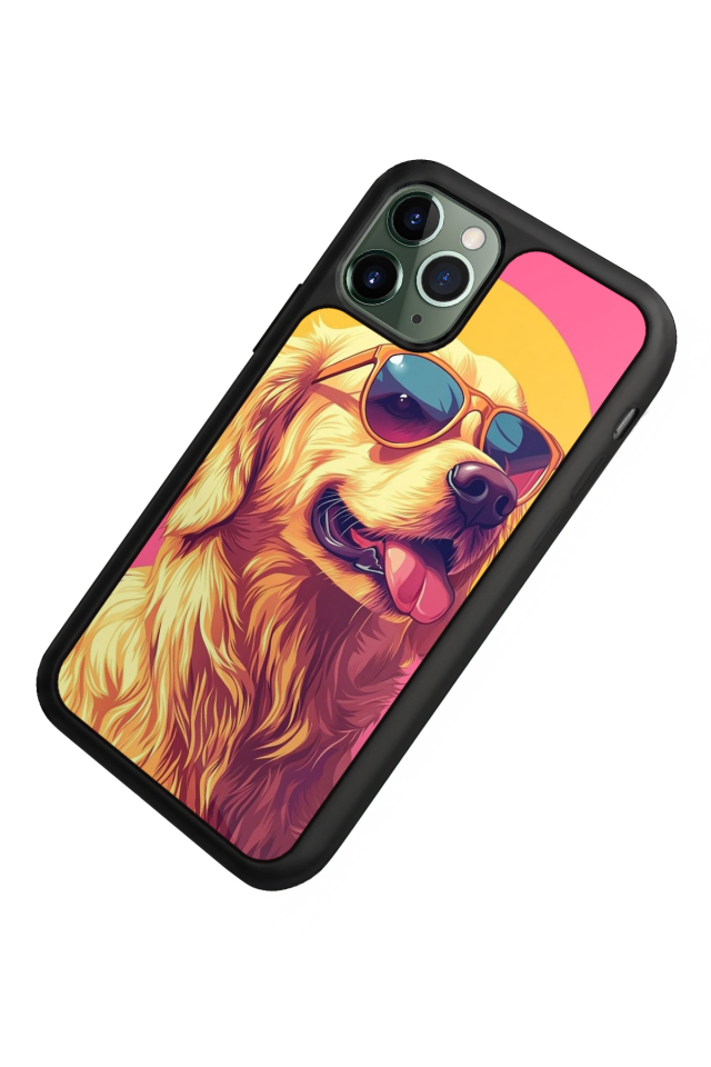 iPhone 11 Pro Uyumlu Golden Kopek Tasarımlı Glossy Premium Kılıf