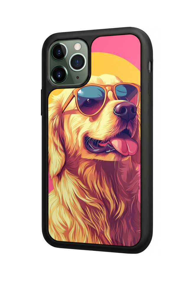 iPhone 11 Pro Uyumlu Golden Kopek Tasarımlı Glossy Premium Kılıf