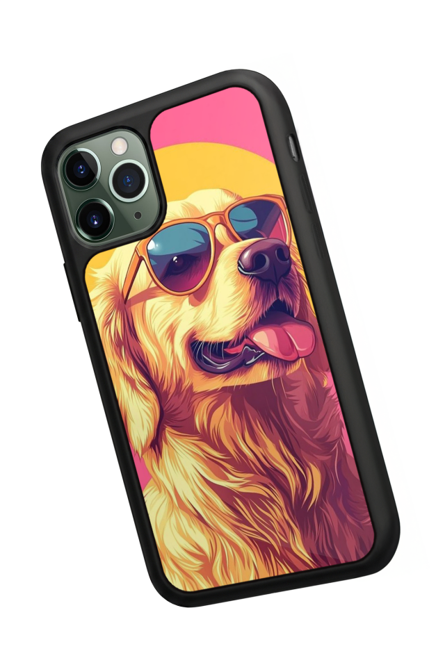 iPhone 11 Pro Uyumlu Golden Kopek Tasarımlı Glossy Premium Kılıf