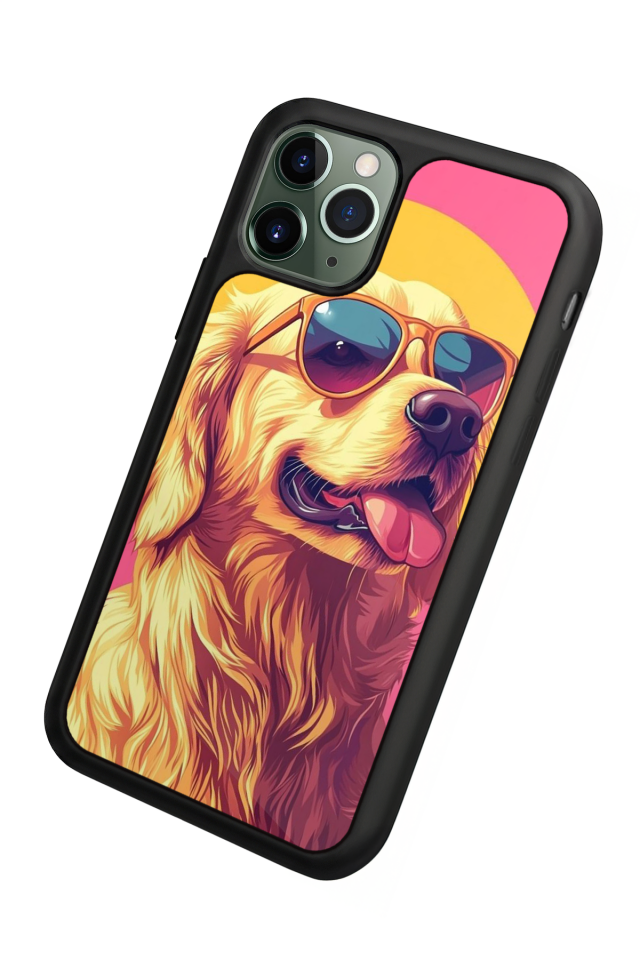 iPhone 11 Pro Uyumlu Golden Kopek Tasarımlı Glossy Premium Kılıf