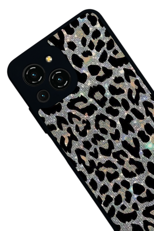 Reeder S23 Pro Max Uyumlu Hologram Leopar Tasarımlı Glossy Premium Kılıf