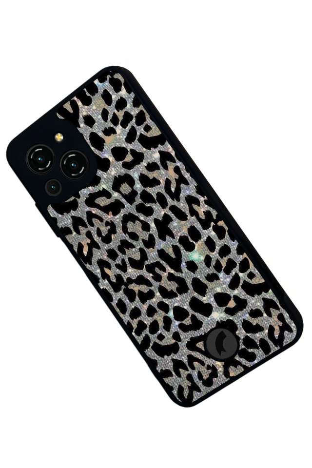 Reeder S23 Pro Max Uyumlu Hologram Leopar Tasarımlı Glossy Premium Kılıf