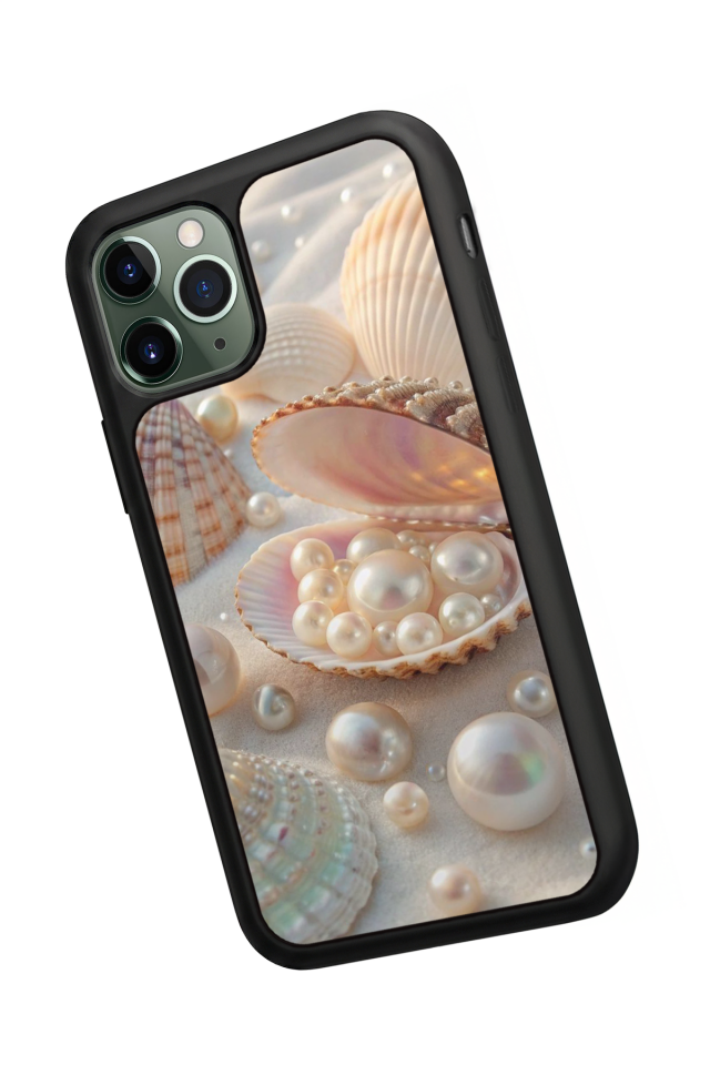 iPhone 11 Pro Max Uyumlu  İnci Tasarımlı Glossy Premium Kılıf
