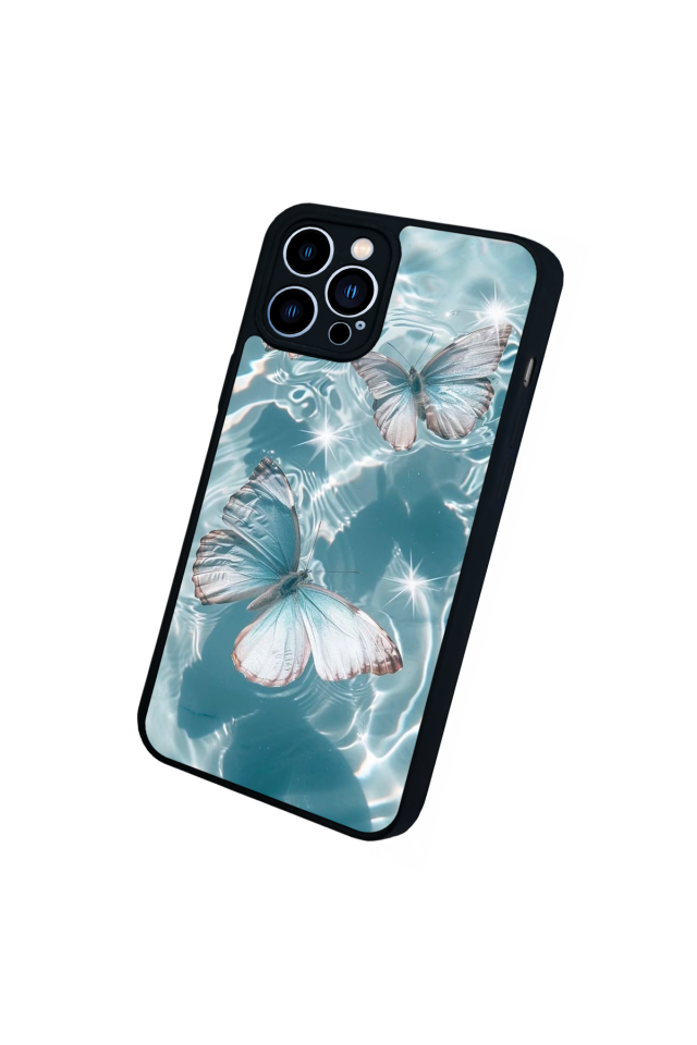 iPhone 13 Pro Max Uyumlu Kelebek Tasarımlı Glossy Premium Kılıf