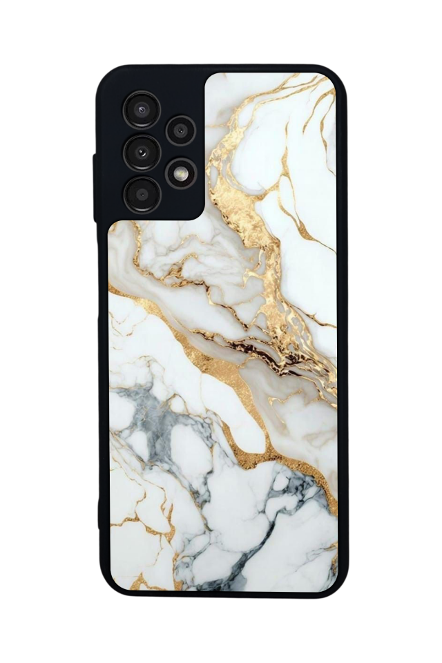 Samsung Galaxy A13 Uyumlu Mermer Marble Tasarımlı Glossy Premium Kılıf