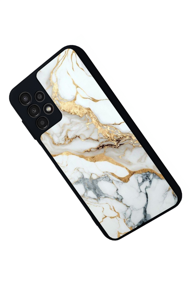 Samsung Galaxy A13 Uyumlu Mermer Marble Tasarımlı Glossy Premium Kılıf