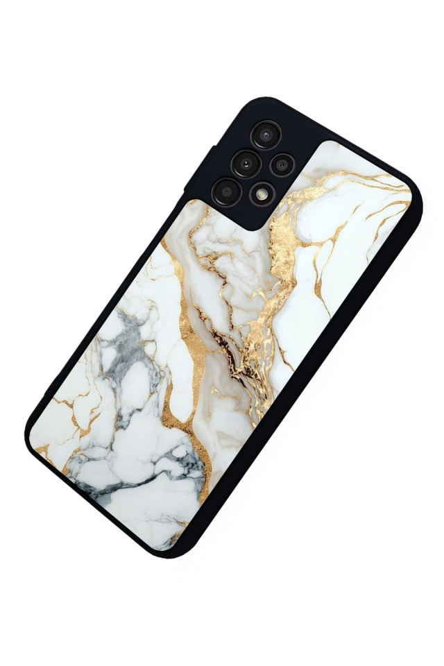 Samsung Galaxy A13 Uyumlu Mermer Marble Tasarımlı Glossy Premium Kılıf