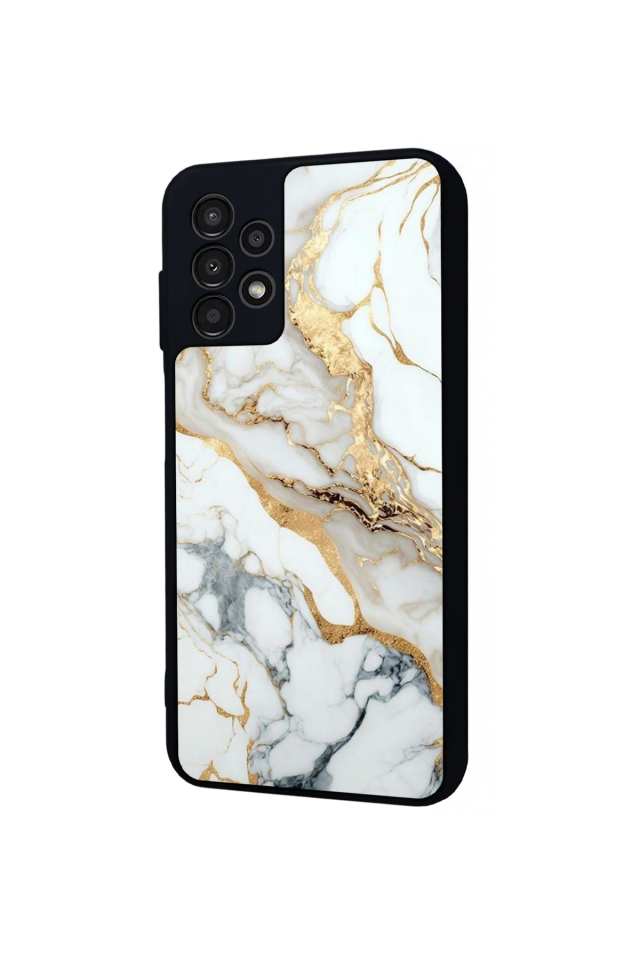 Samsung Galaxy A13 Uyumlu Mermer Marble Tasarımlı Glossy Premium Kılıf