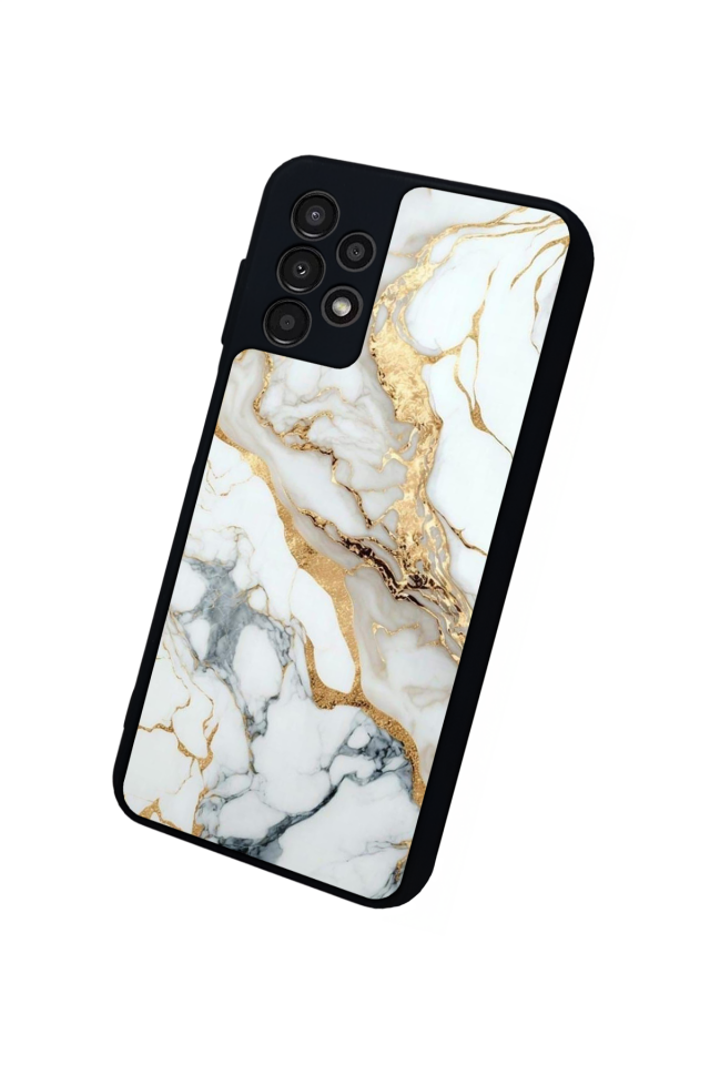 Samsung Galaxy A13 Uyumlu Mermer Marble Tasarımlı Glossy Premium Kılıf