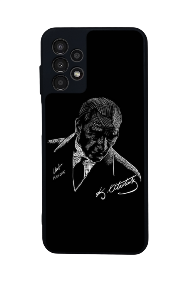 Samsung Galaxy A23 Uyumlu Mustafa Kemal Ataturk Tasarımlı Glossy Premium Kılıf