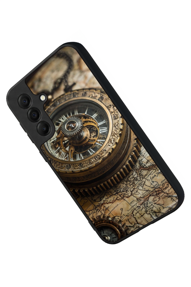 Samsung Galaxy A17 Uyumlu Pusula Tasarımlı Glossy Premium Kılıf