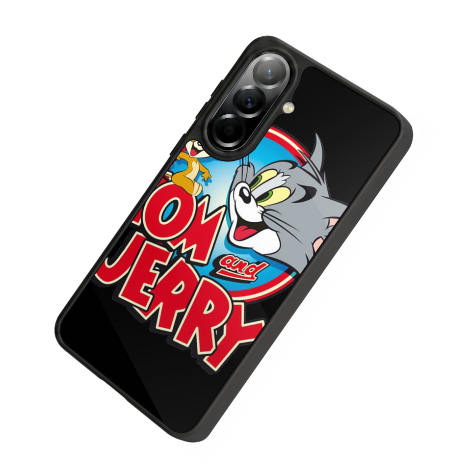 Samsung Galaxy A37 Uyumlu Tom And Jerry Tasarımlı Glossy Premium Kılıf