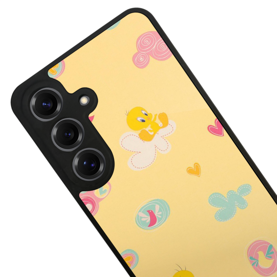 Samsung Galaxy S25 Uyumlu Tweety Tasarımlı Glossy Premium Kılıf