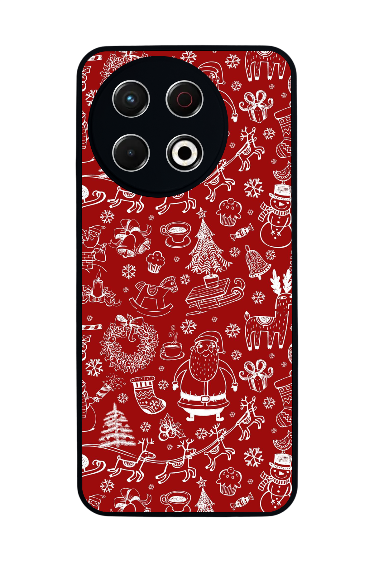 Tecno Spark 30 Pro Uyumlu Yilbasi Christmas Tasarımlı Glossy Premium Kılıf