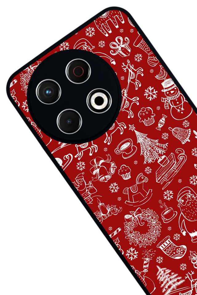 Tecno Spark 30 Pro Uyumlu Yilbasi Christmas Tasarımlı Glossy Premium Kılıf