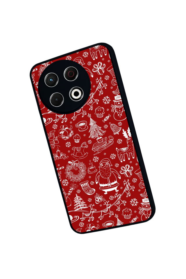 Tecno Spark 30 Pro Uyumlu Yilbasi Christmas Tasarımlı Glossy Premium Kılıf