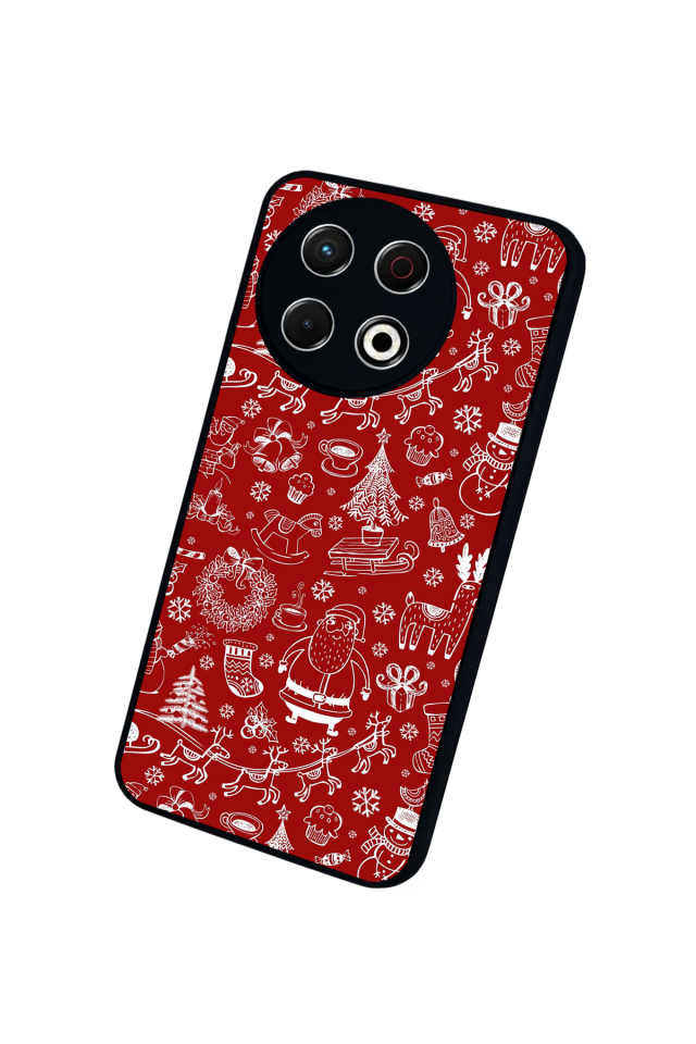 Tecno Spark 30 Pro Uyumlu Yilbasi Christmas Tasarımlı Glossy Premium Kılıf