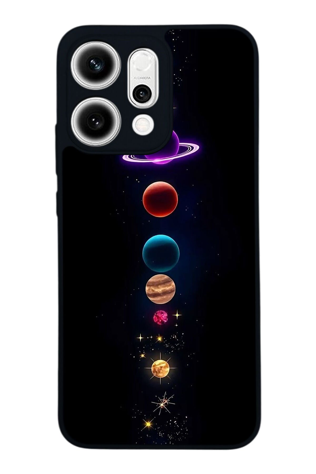 Oppo Reno 14 Uyumlu Uzay Tasarımlı Glossy Premium Kılıf