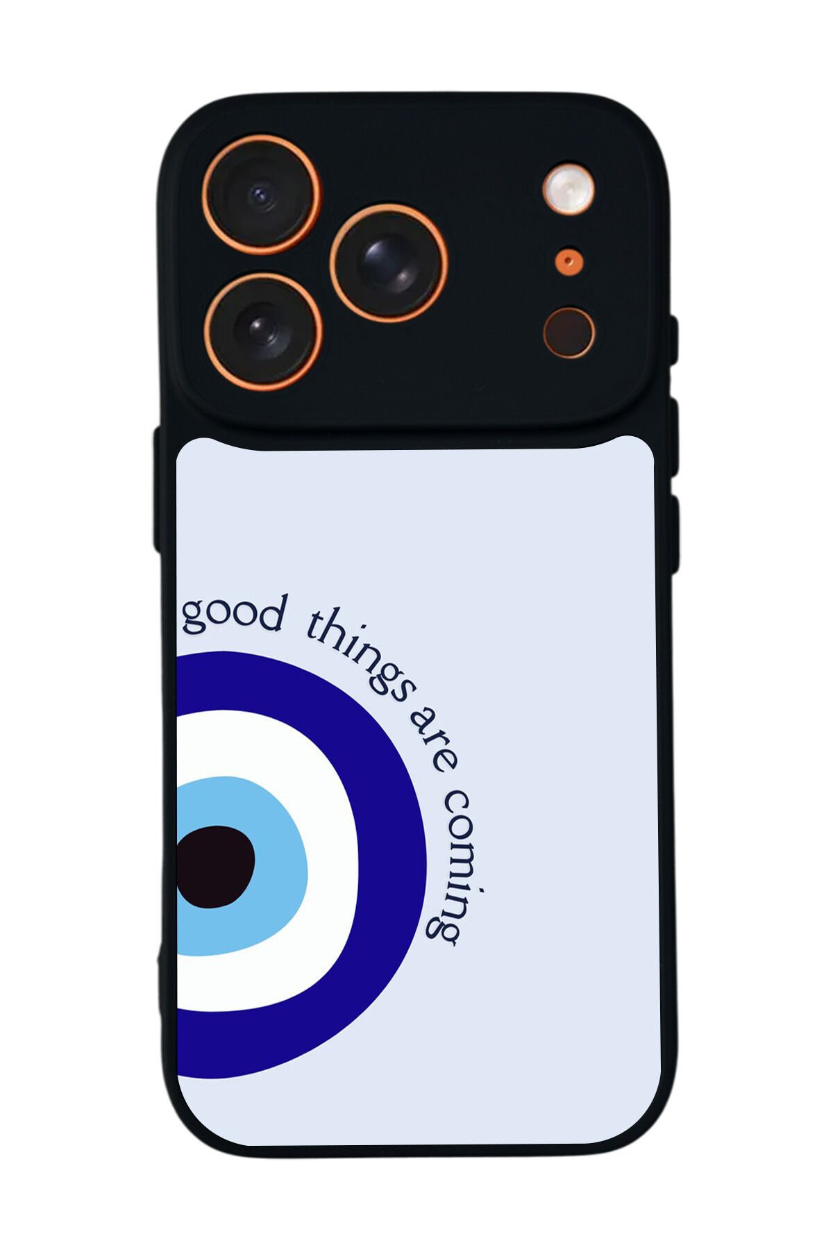 iPhone 17 Pro Uyumlu Nazar Tasarımlı Glossy Premium Kılıf