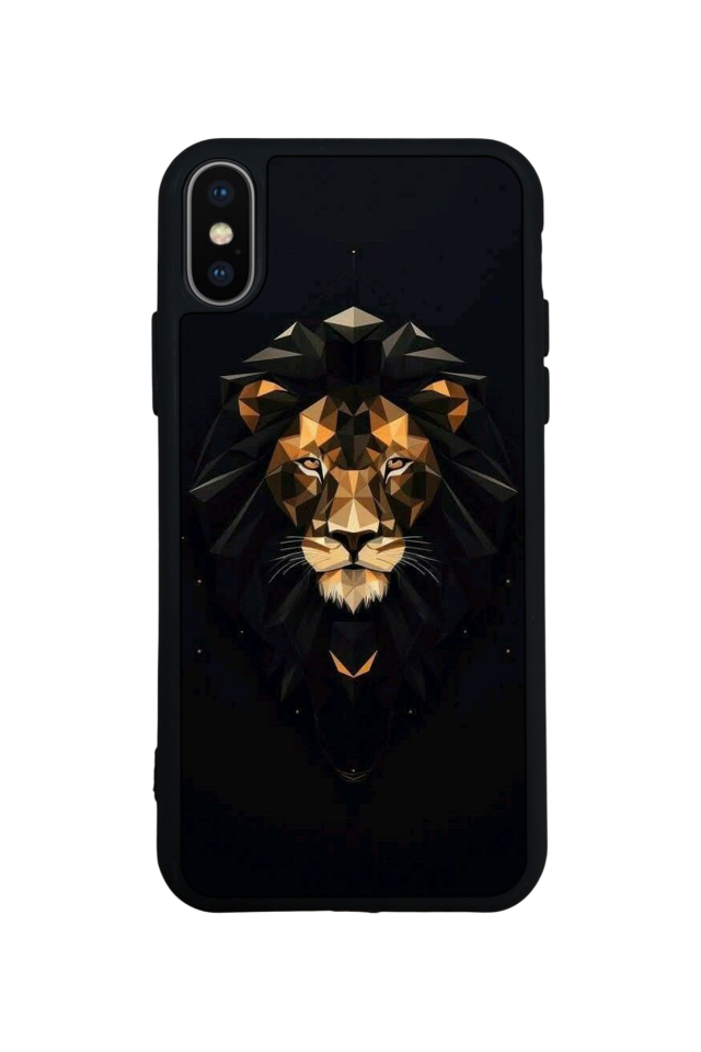 iPhone XS Max Uyumlu Aslan Tasarımlı Glossy Premium Kılıf