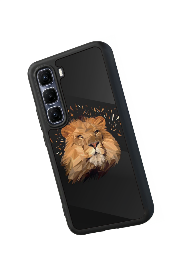 Infinix Hot 60 Pro Plus Uyumlu Aslan Tasarımlı Glossy Premium Kılıf