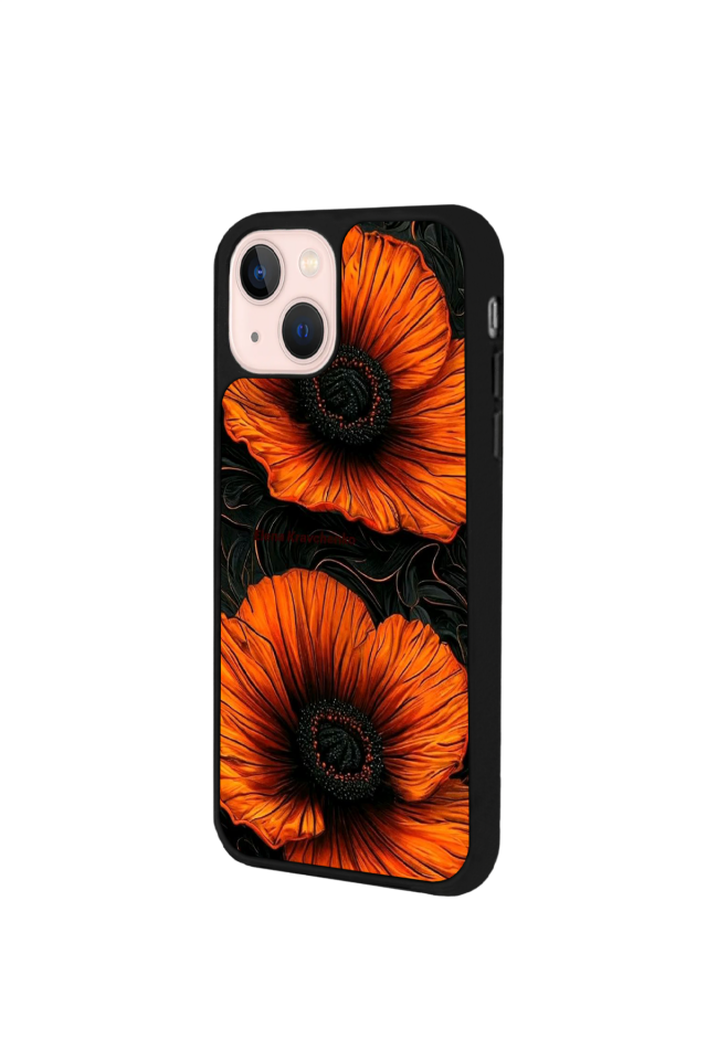 iPhone 14 Plus Uyumlu Botanik Tasarımlı Glossy Premium Kılıf