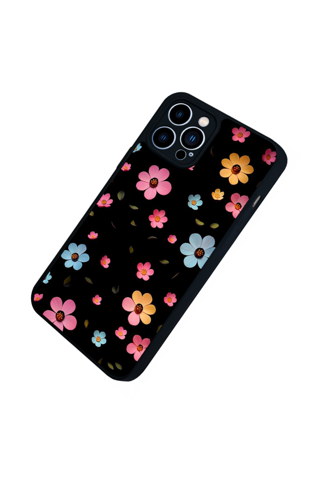 iPhone 12 Pro Max Uyumlu Cicek Tasarımlı Glossy Premium Kılıf