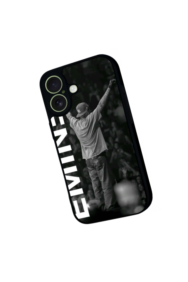 iPhone 17 Uyumlu Eminem Tasarımlı Glossy Premium Kılıf