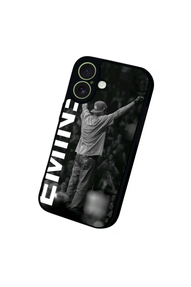 iPhone 17 Uyumlu Eminem Tasarımlı Glossy Premium Kılıf