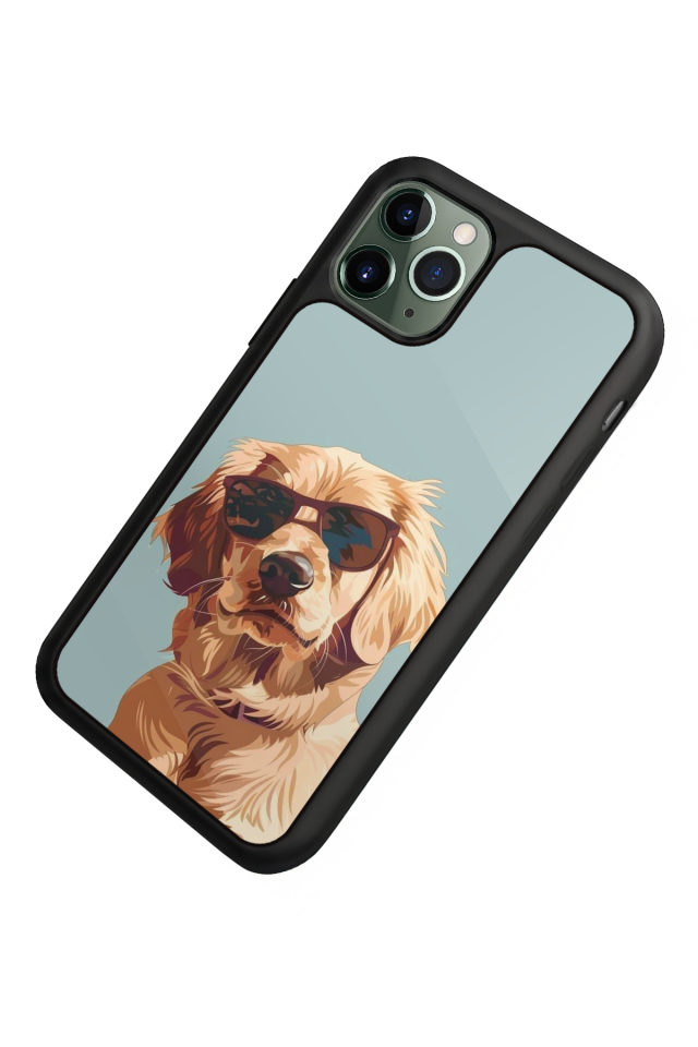 iPhone 11 Pro Uyumlu Golden Kopek Tasarımlı Glossy Premium Kılıf