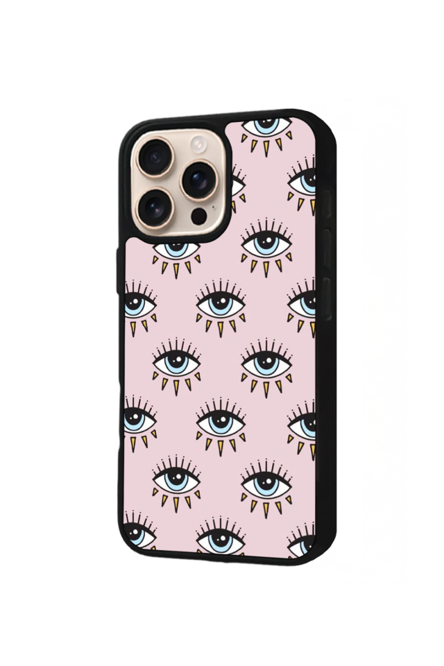iPhone 15 Pro Max Uyumlu Göz Tasarımlı Glossy Premium Kılıf
