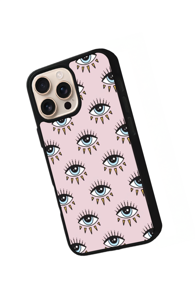 iPhone 15 Pro Max Uyumlu Göz Tasarımlı Glossy Premium Kılıf
