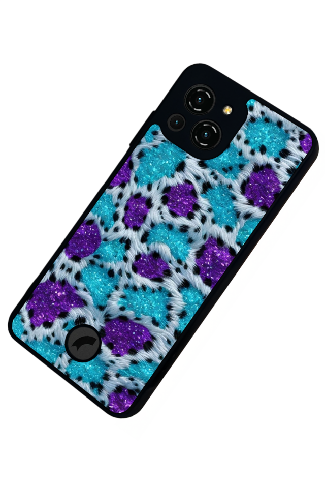 Reeder S23 Pro Max Uyumlu Hologram Leopar Tasarımlı Glossy Premium Kılıf