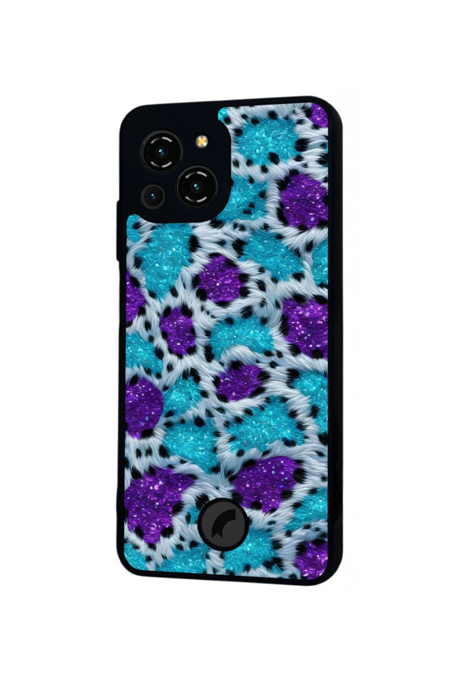 Reeder S23 Pro Max Uyumlu Hologram Leopar Tasarımlı Glossy Premium Kılıf