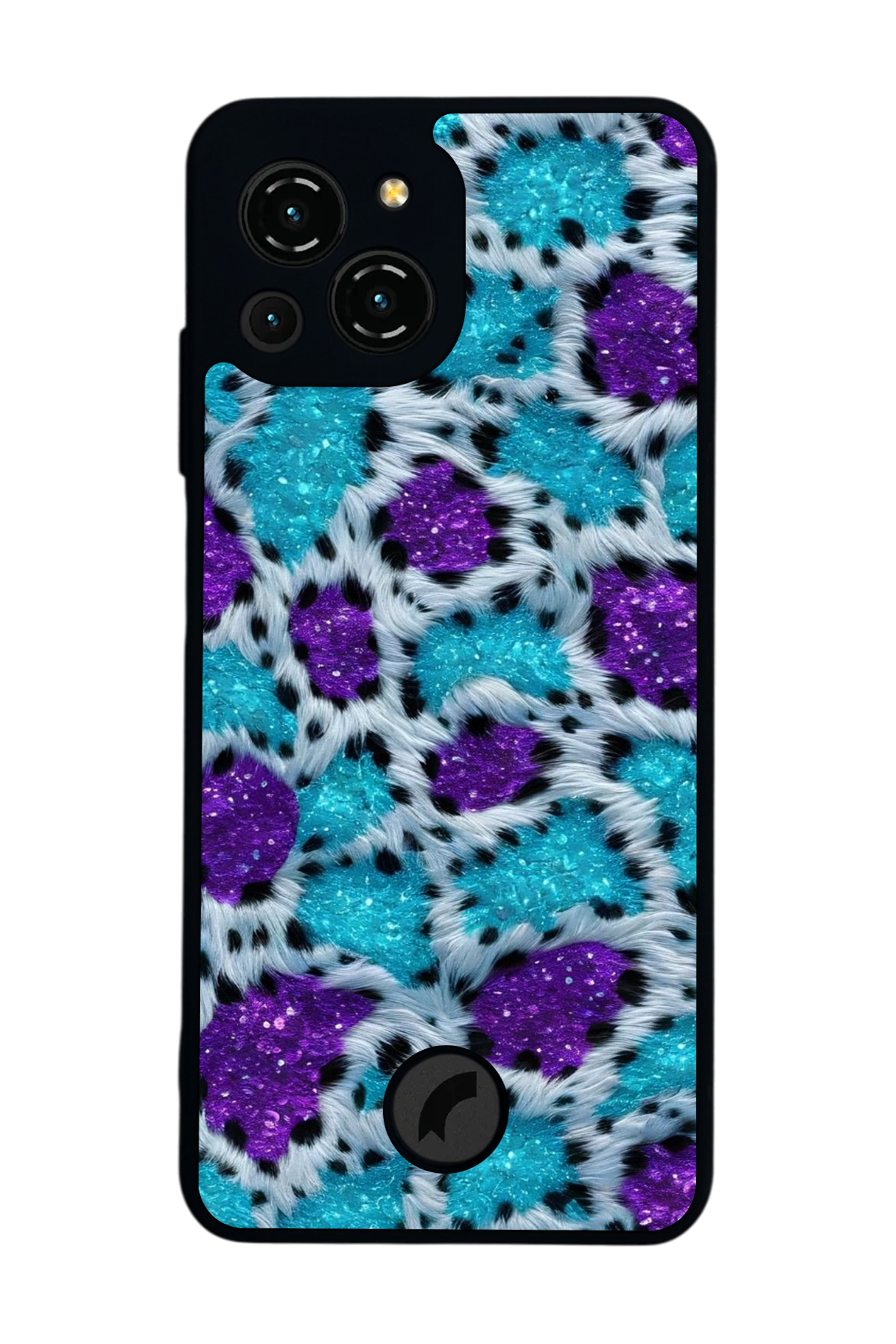 Reeder S23 Pro Max Uyumlu Hologram Leopar Tasarımlı Glossy Premium Kılıf