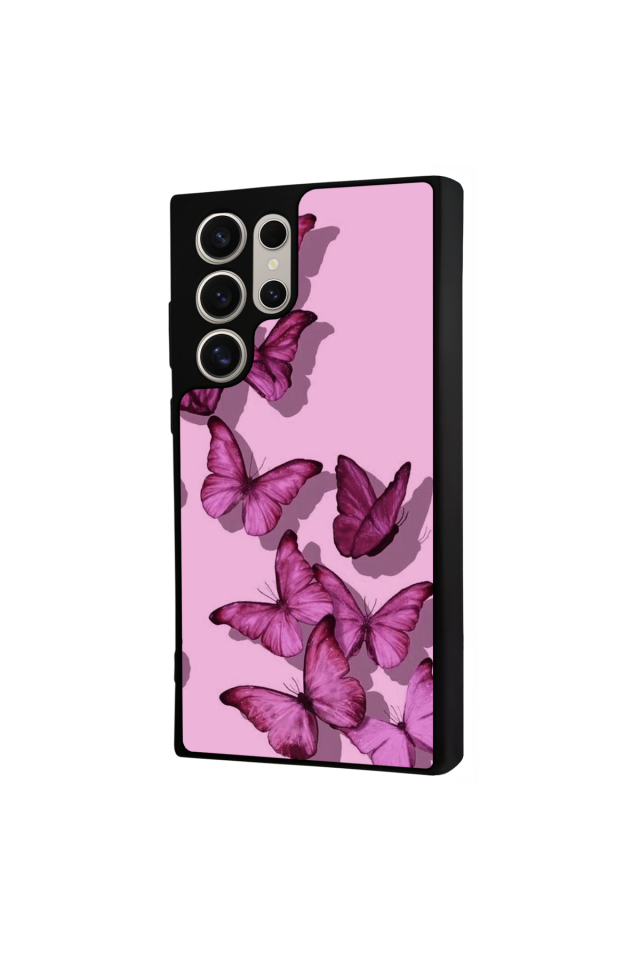 Samsung Galaxy S24 Ultra Uyumlu Kelebek Tasarımlı Glossy Premium Kılıf