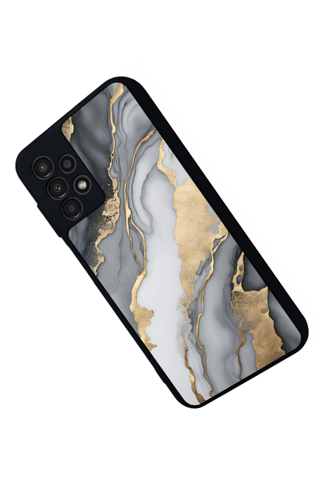 Samsung Galaxy A13 Uyumlu Mermer Marble Tasarımlı Glossy Premium Kılıf