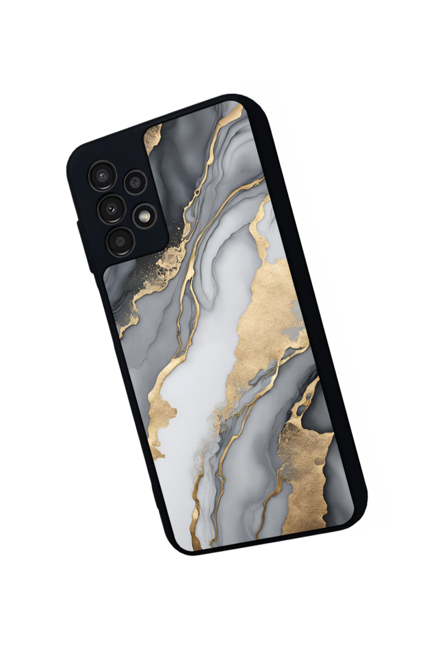 Samsung Galaxy A13 Uyumlu Mermer Marble Tasarımlı Glossy Premium Kılıf