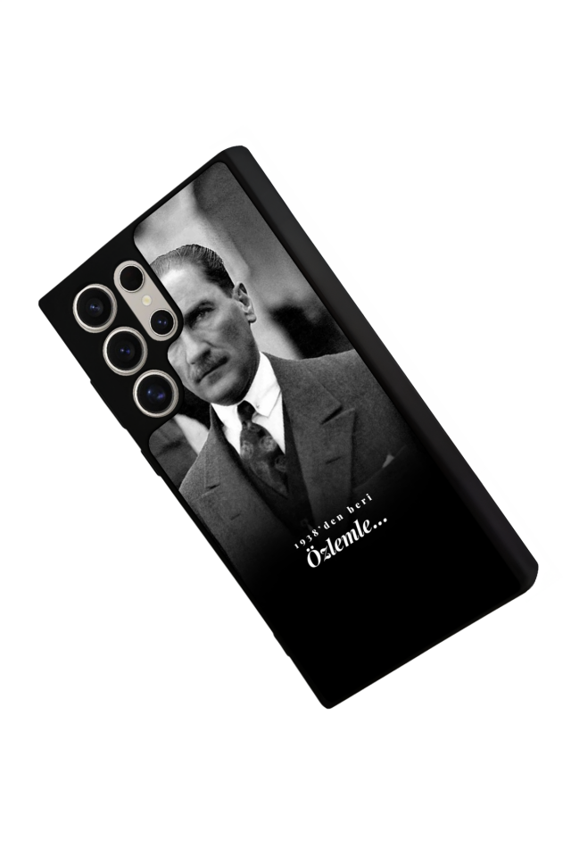 Samsung Galaxy S22 Ultra Uyumlu Mustafa Kemal Ataturk Tasarımlı Glossy Premium Kılıf