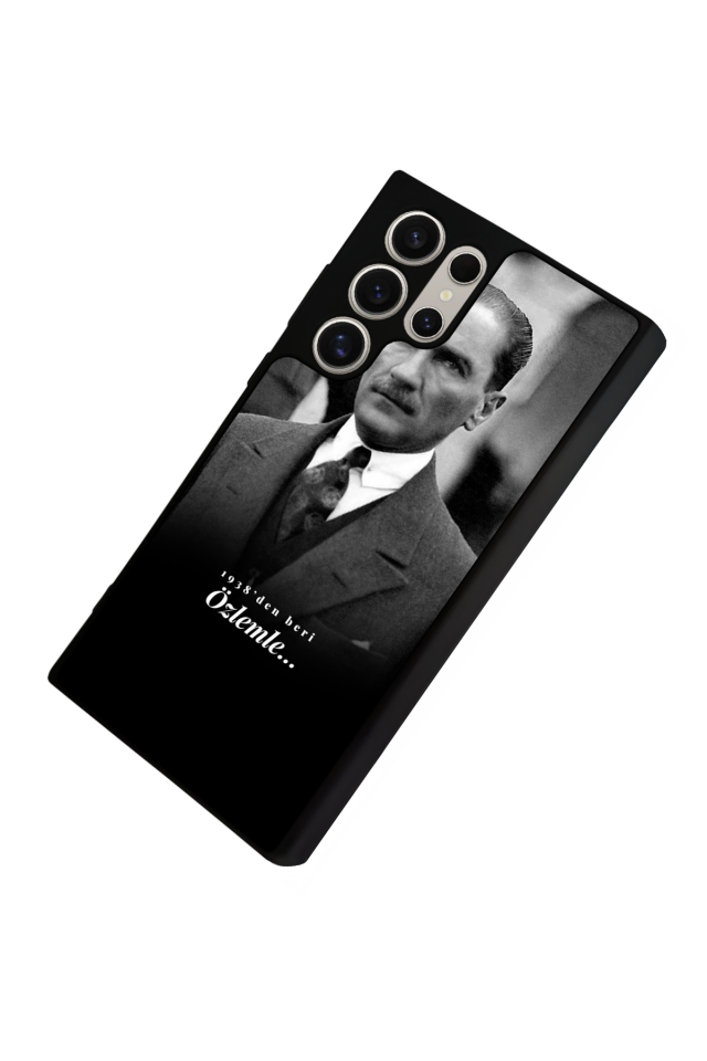Samsung Galaxy S22 Ultra Uyumlu Mustafa Kemal Ataturk Tasarımlı Glossy Premium Kılıf