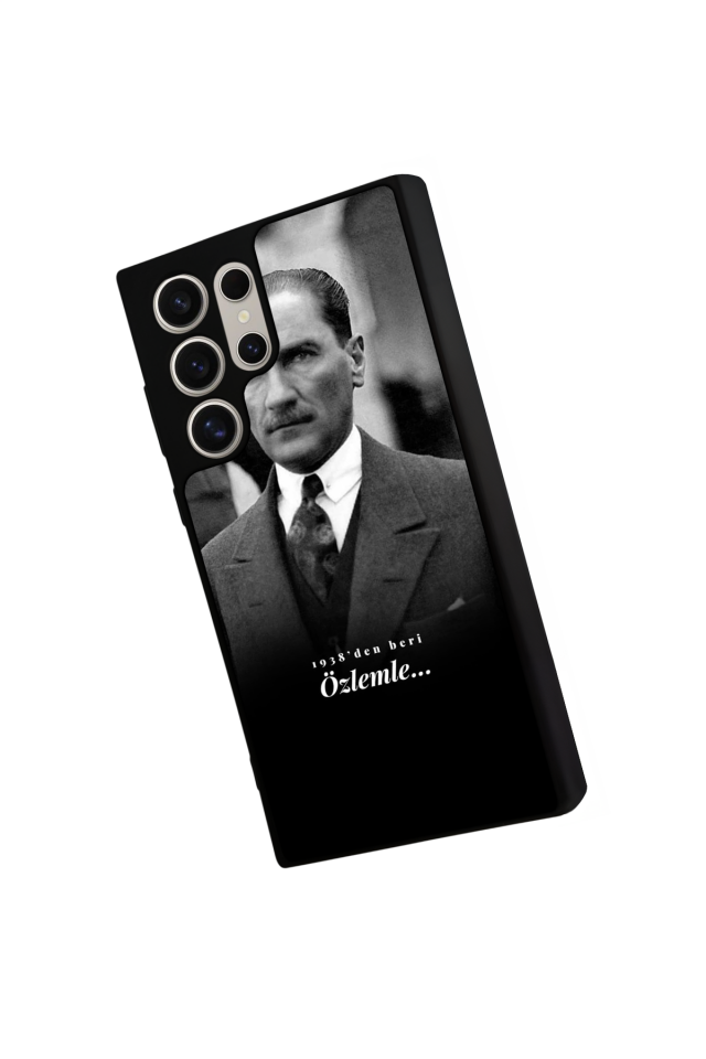 Samsung Galaxy S22 Ultra Uyumlu Mustafa Kemal Ataturk Tasarımlı Glossy Premium Kılıf