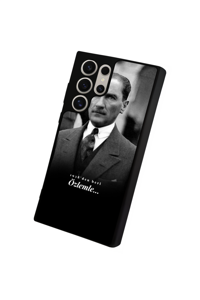Samsung Galaxy S22 Ultra Uyumlu Mustafa Kemal Ataturk Tasarımlı Glossy Premium Kılıf
