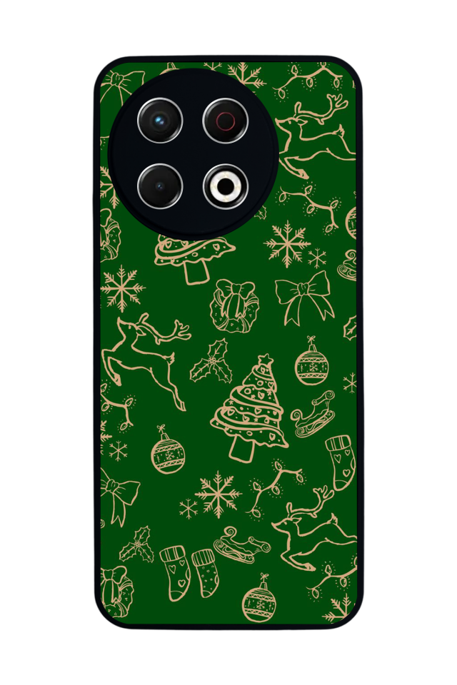 Tecno Spark 30 Pro Uyumlu Yilbasi Christmas Tasarımlı Glossy Premium Kılıf