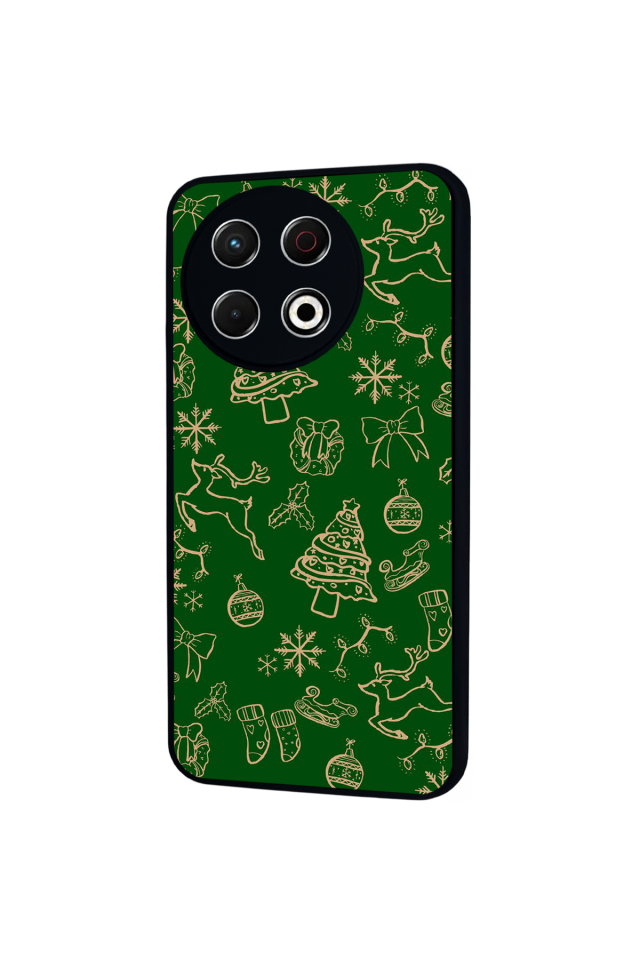 Tecno Spark 30 Pro Uyumlu Yilbasi Christmas Tasarımlı Glossy Premium Kılıf