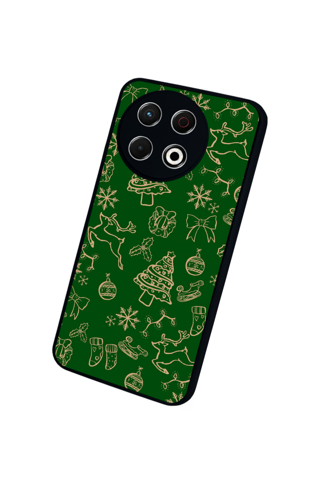 Tecno Spark 30 Pro Uyumlu Yilbasi Christmas Tasarımlı Glossy Premium Kılıf