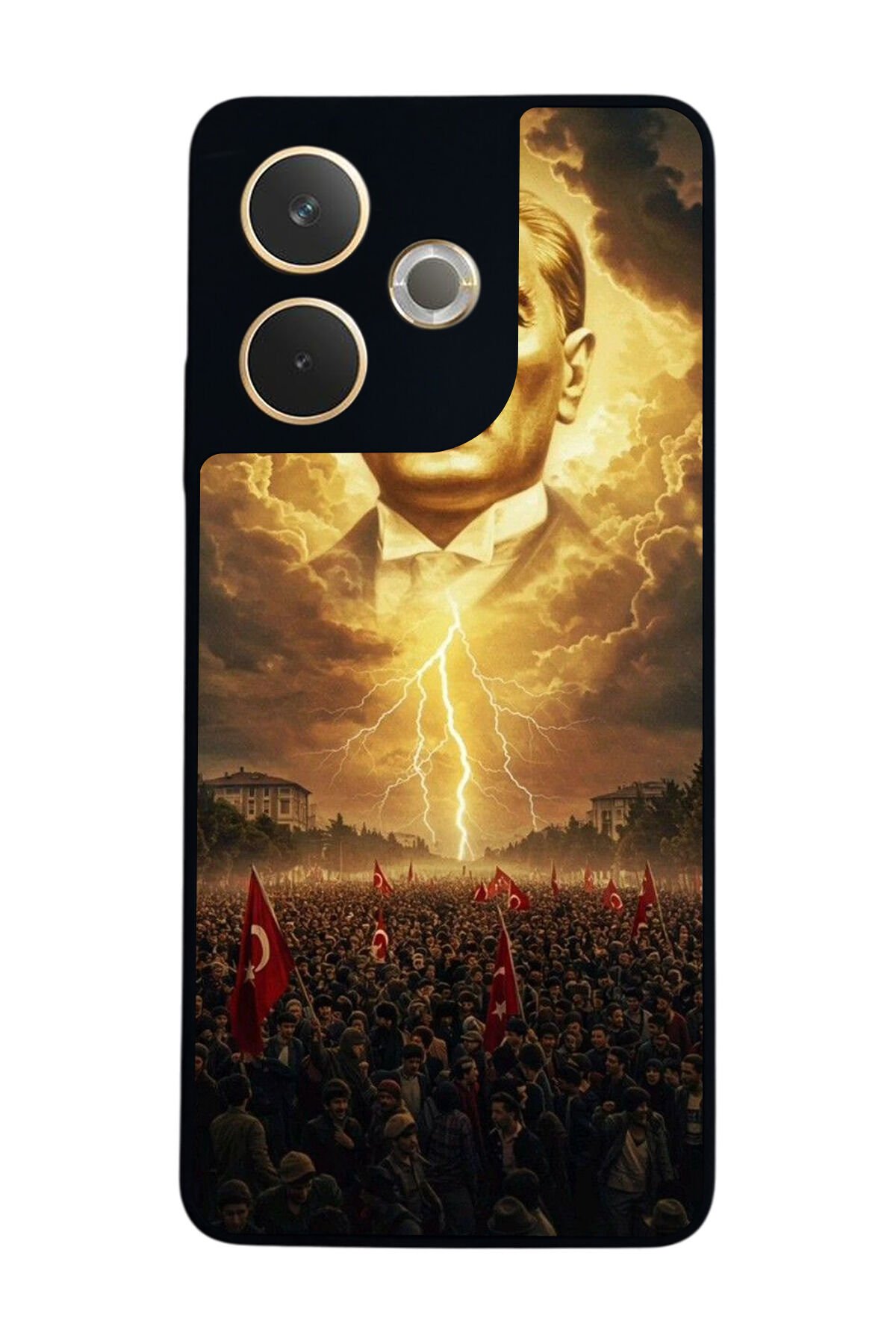 Oppo A5 Pro Uyumlu Mustafa Kemal Ataturk Tasarımlı Glossy Premium Kılıf