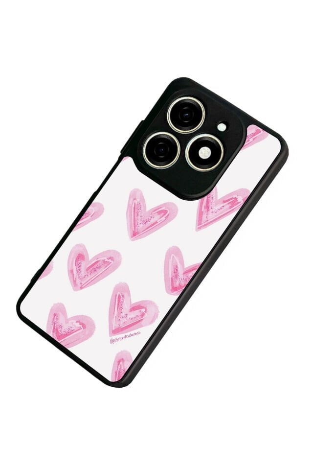 Infınıx Smart 8 Pro Uyumlu Kalp Love Tasarımlı Glossy Premium Kılıf