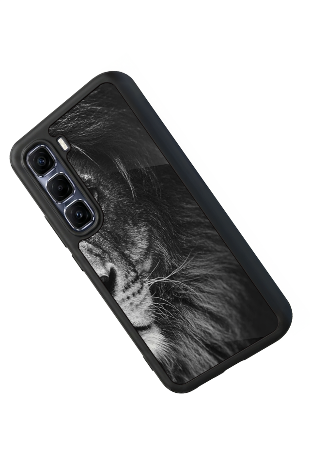 Infinix Hot 60 Pro Plus Uyumlu Aslan Tasarımlı Glossy Premium Kılıf