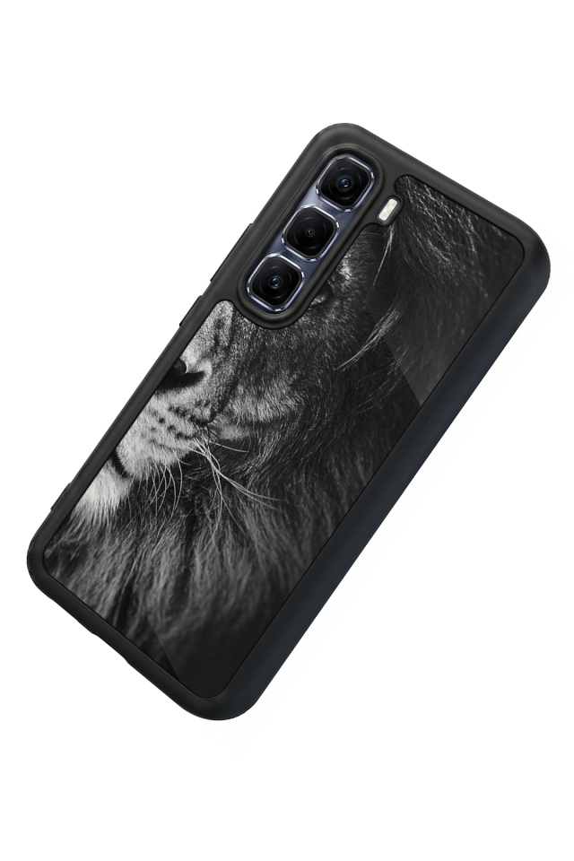 Infinix Hot 60 Pro Plus Uyumlu Aslan Tasarımlı Glossy Premium Kılıf
